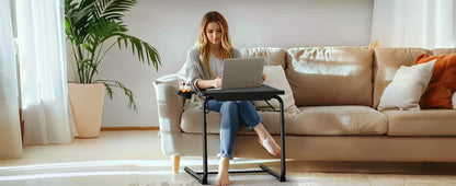 1-Pack Foldable TV Tray Table with Adjustable Height for Closet detail image - detail view 12