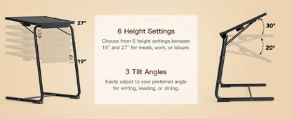 1-Pack Foldable TV Tray Table with Adjustable Height for Closet detail image - detail view 15