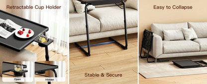 1-Pack Foldable TV Tray Table with Adjustable Height for Closet detail image - detail view 16