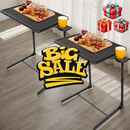 TV Tray Table, Set - Adjustable Folding Table with 6 Height Levels & 3 Tilt Angles, 1-Pack shown in the main product view