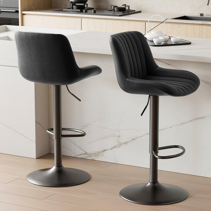 Bar Stool shown in the Black, Set Of 2 option