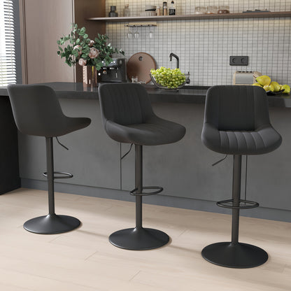 Bar Stool shown in the Black, Set Of 3pcs option