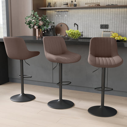 Bar Stool shown in the Brown, Set Of 3pcs option