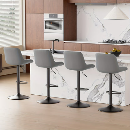 Bar Stool shown in the Dark Gray, Set Of 4pcs option