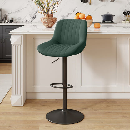 1-Piece Set Upholstered Bar Stool with Adjustable Height and Footrest for Kitchen detail image - detail view 30