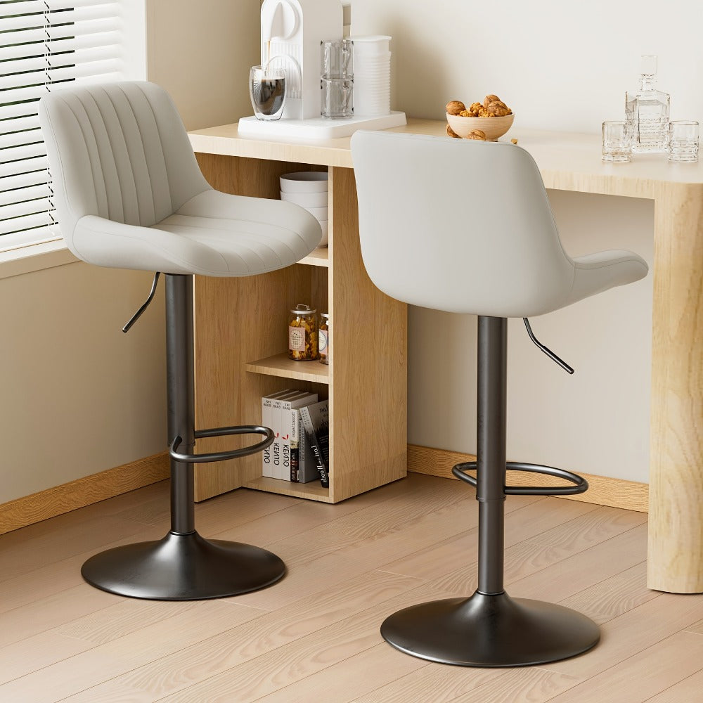 1-Piece Set Upholstered Bar Stool with Adjustable Height and Footrest for Kitchen detail image - detail view 37