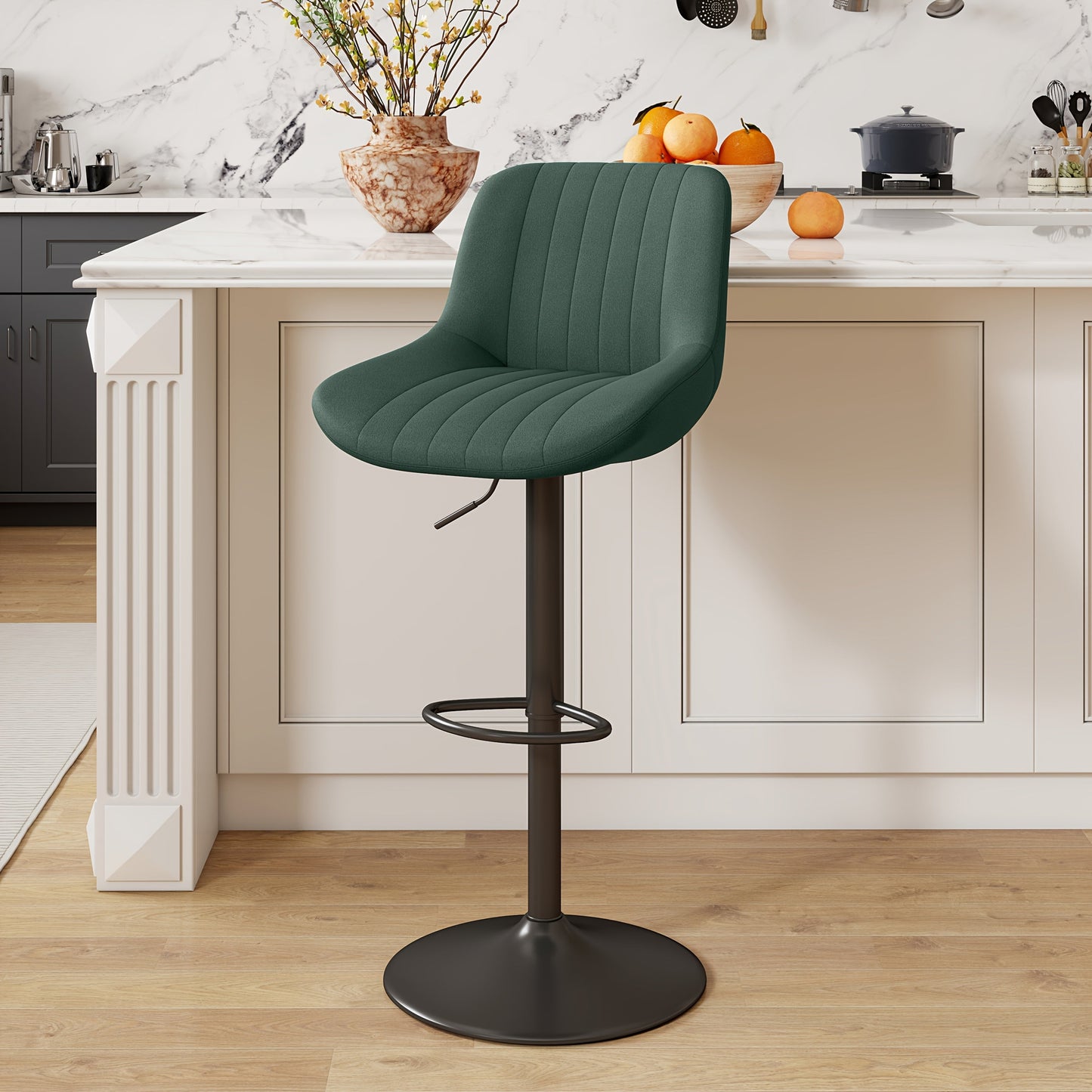 Bar Stool shown in the Green, Set Of 1 option