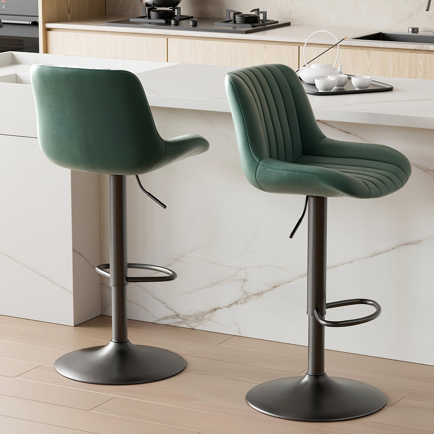 Bar Stool shown in the Green, Set Of 2 option