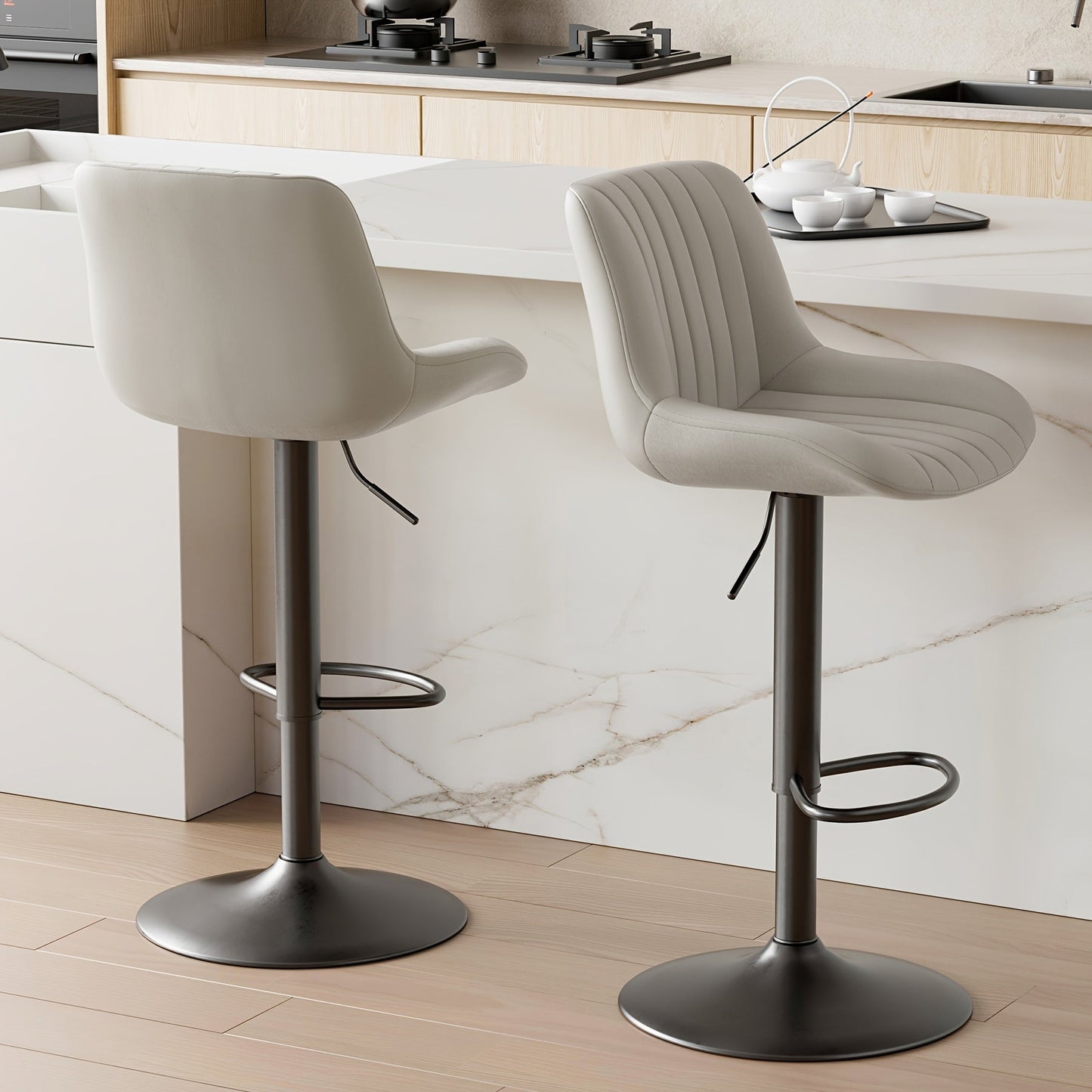 Bar Stool shown in the Light Grey, Set Of 2 option