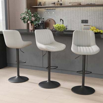 Bar Stool shown in the Light Grey, Set Of 3pcs option