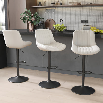 Bar Stool shown in the White, Set Of 3pcs option