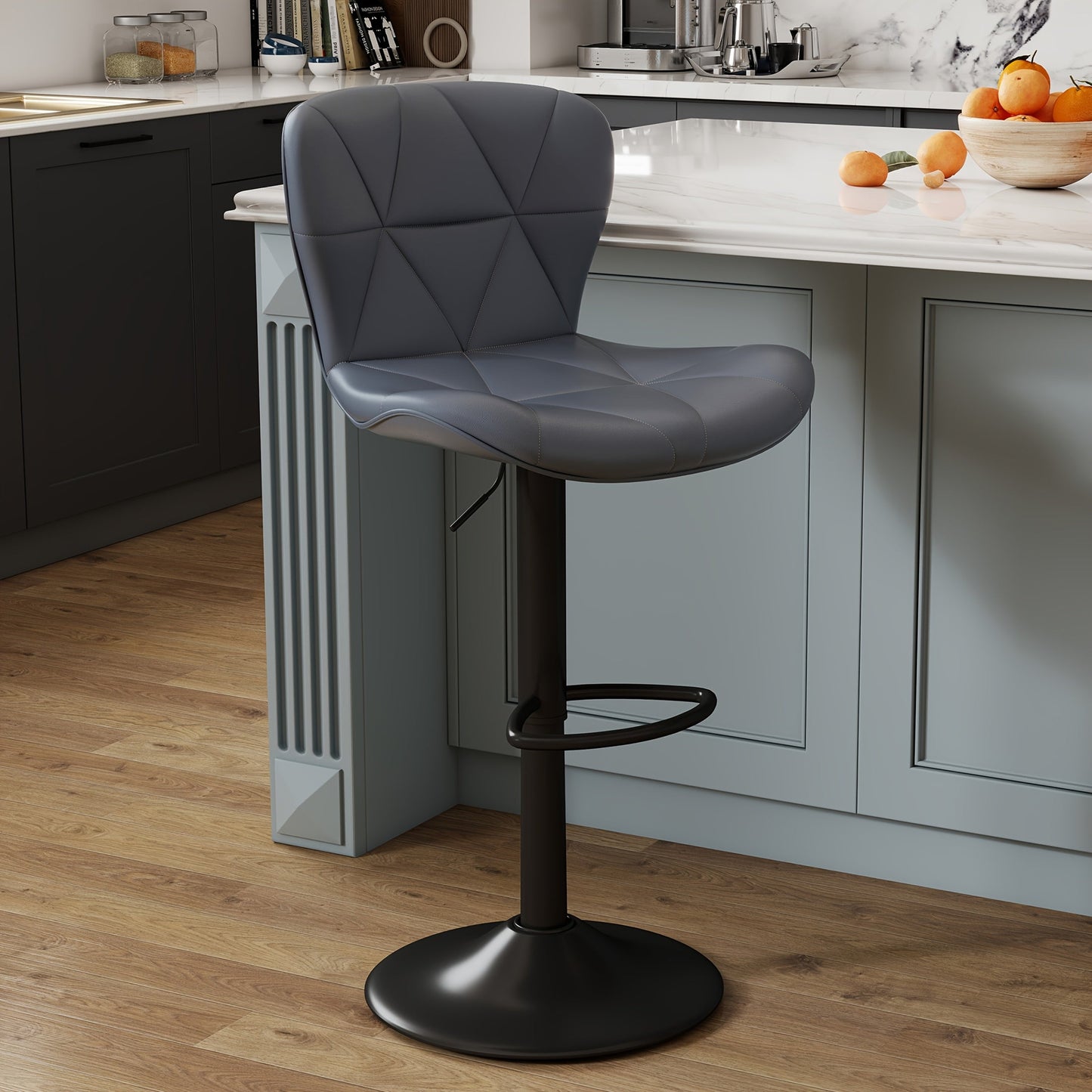 Bar Stool shown in the Dark Gray, Set Of 1 option