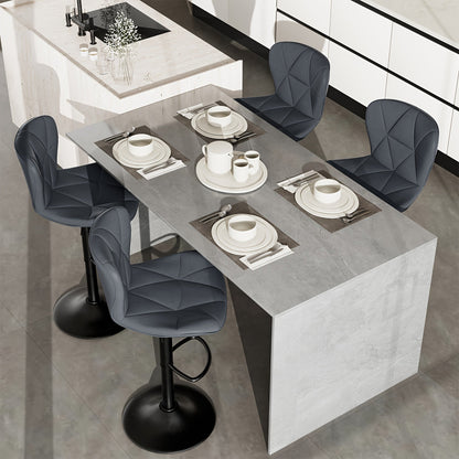 Bar Stool shown in the Dark Gray, Set Of 4pcs option
