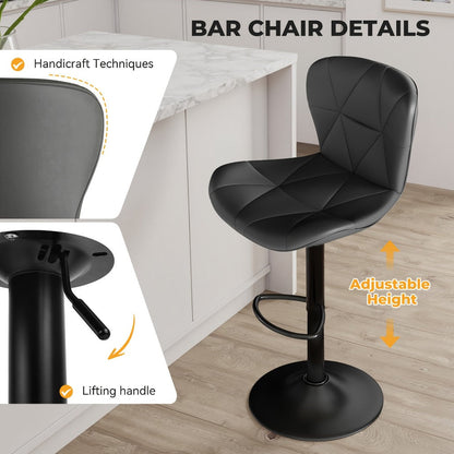 1-Piece Set Upholstered Bar Stool with Adjustable Height and Padded Seat detail image - detail view 10