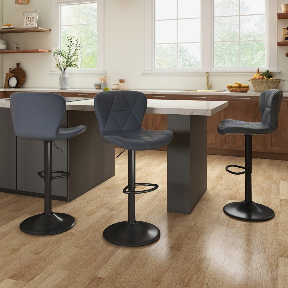 1-Piece Set Upholstered Bar Stool with Adjustable Height and Padded Seat detail image - detail view 11