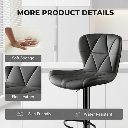 1-Piece Set Upholstered Bar Stool with Adjustable Height and Padded Seat detail image - detail view 12