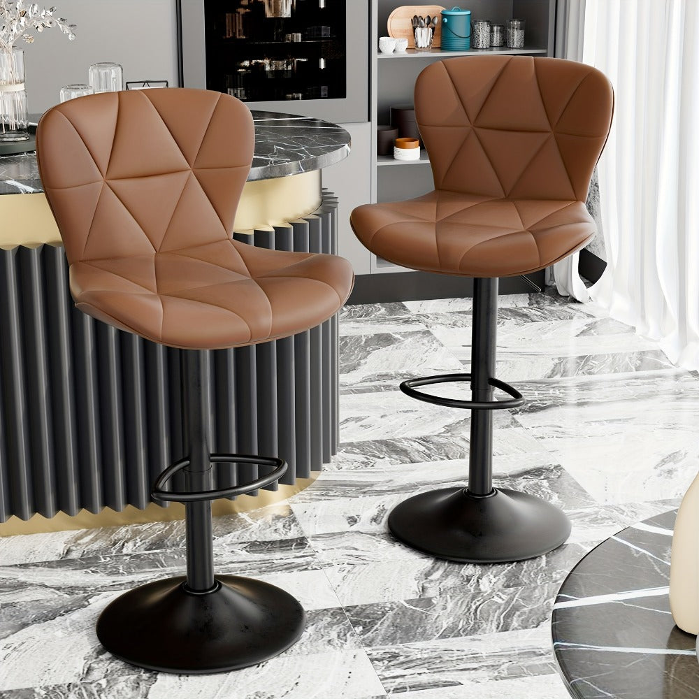 1-Piece Set Upholstered Bar Stool with Adjustable Height and Padded Seat detail image - detail view 15