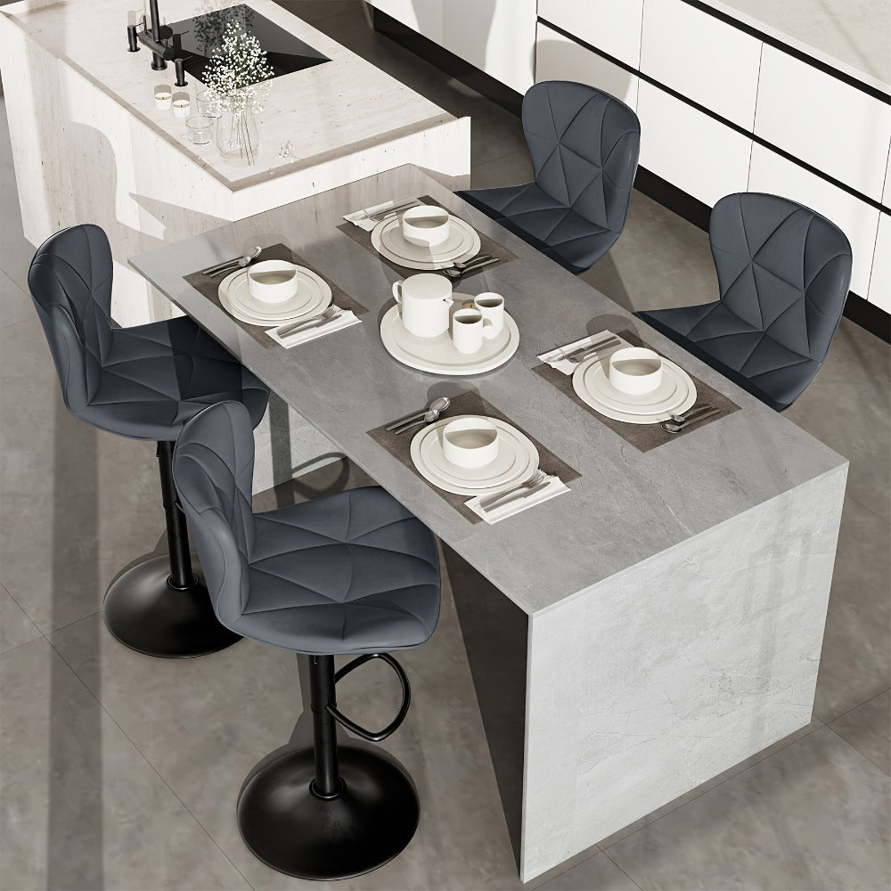 1-Piece Set Upholstered Bar Stool with Adjustable Height and Padded Seat detail image - detail view 18