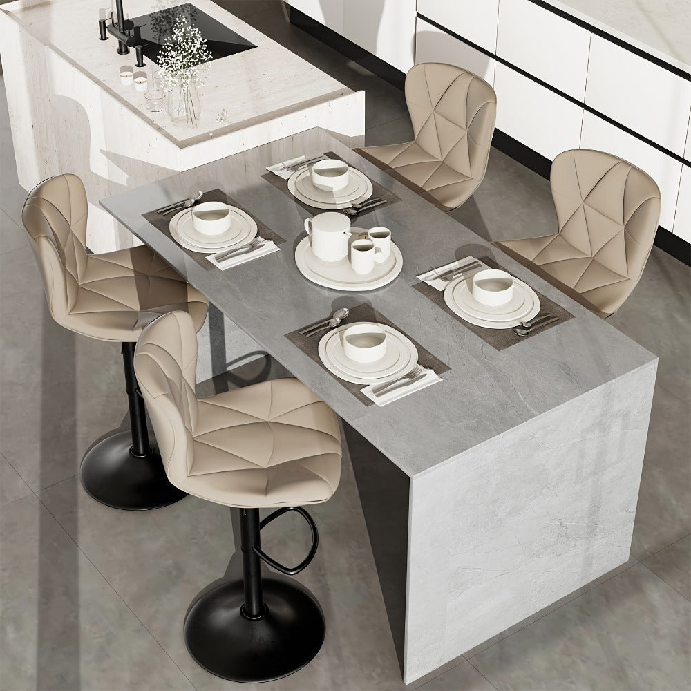 1-Piece Set Upholstered Bar Stool with Adjustable Height and Padded Seat detail image - detail view 20