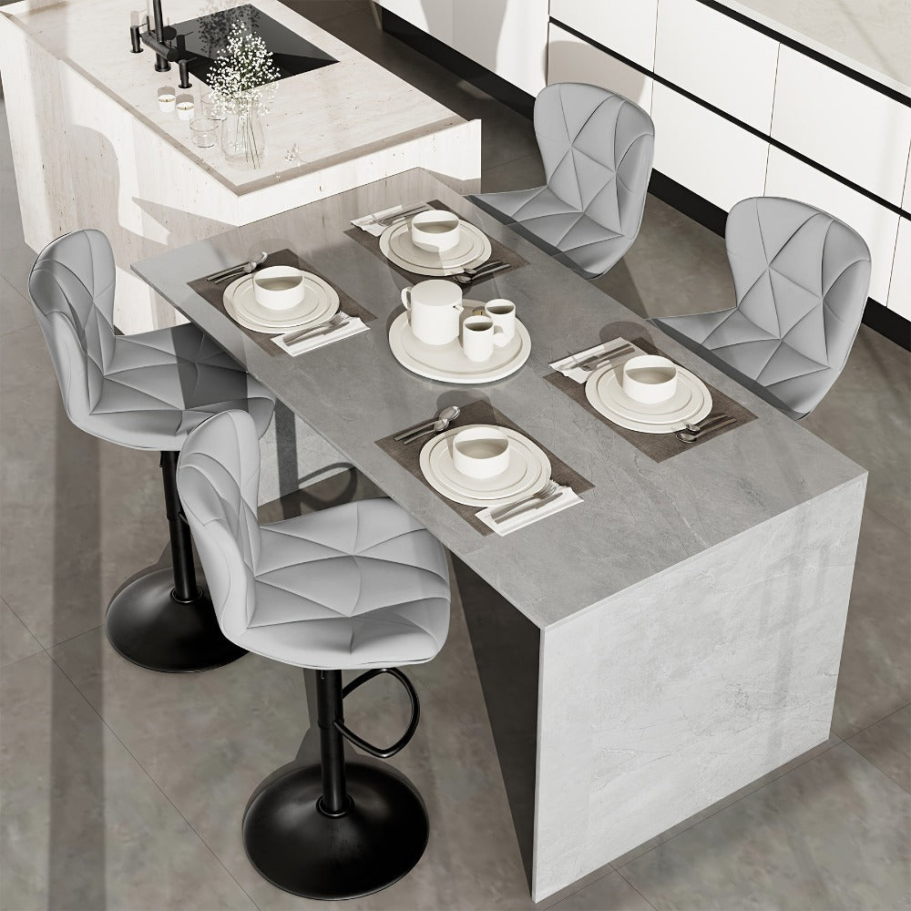 1-Piece Set Upholstered Bar Stool with Adjustable Height and Padded Seat detail image - detail view 22