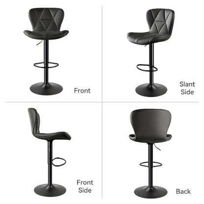 1-Piece Set Upholstered Bar Stool with Adjustable Height and Padded Seat detail image - detail view 6