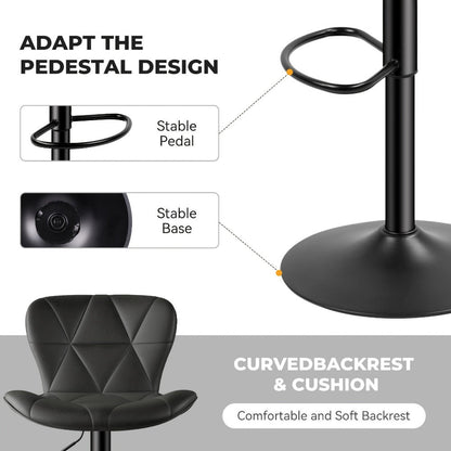 1-Piece Set Upholstered Bar Stool with Adjustable Height and Padded Seat detail image - detail view 8