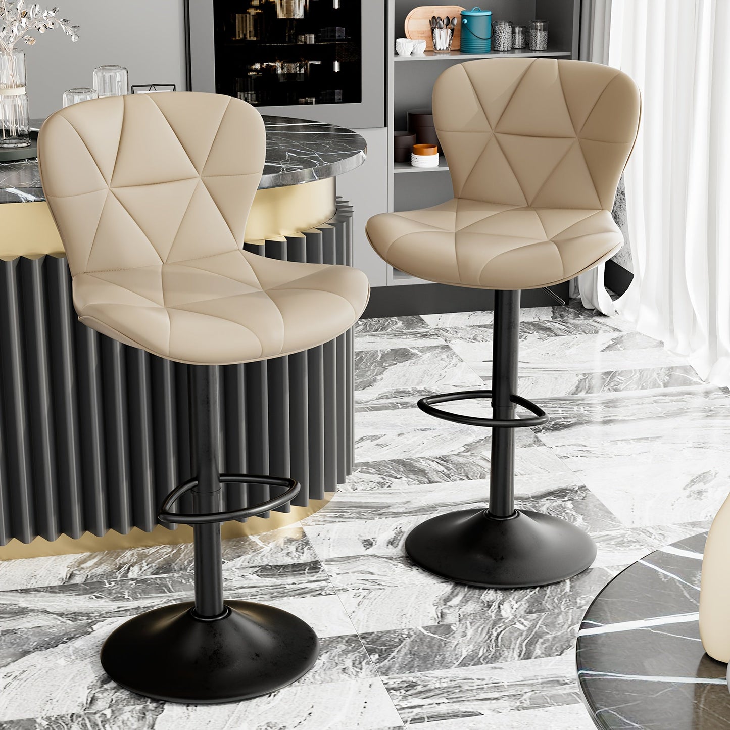 Bar Stool shown in the Khaki, Set Of 2 option