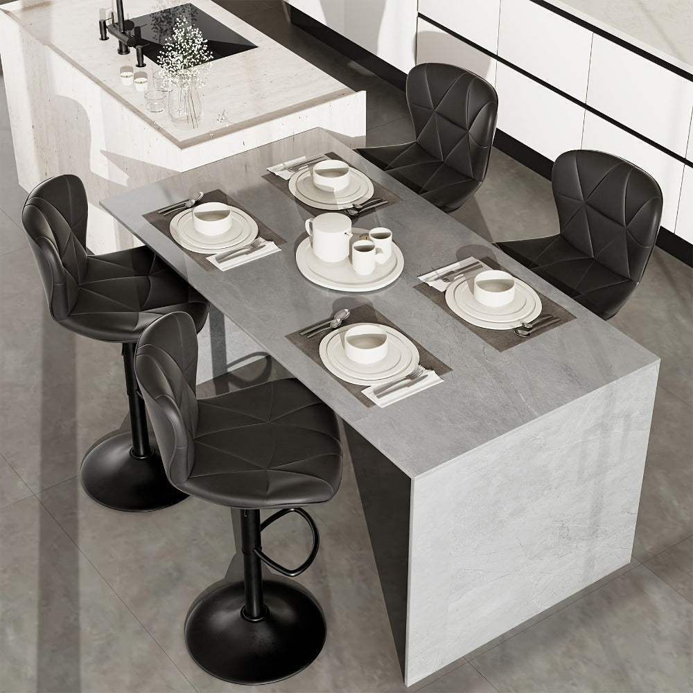 Bar Stool shown in the Light Grey, Set Of 4pcs option