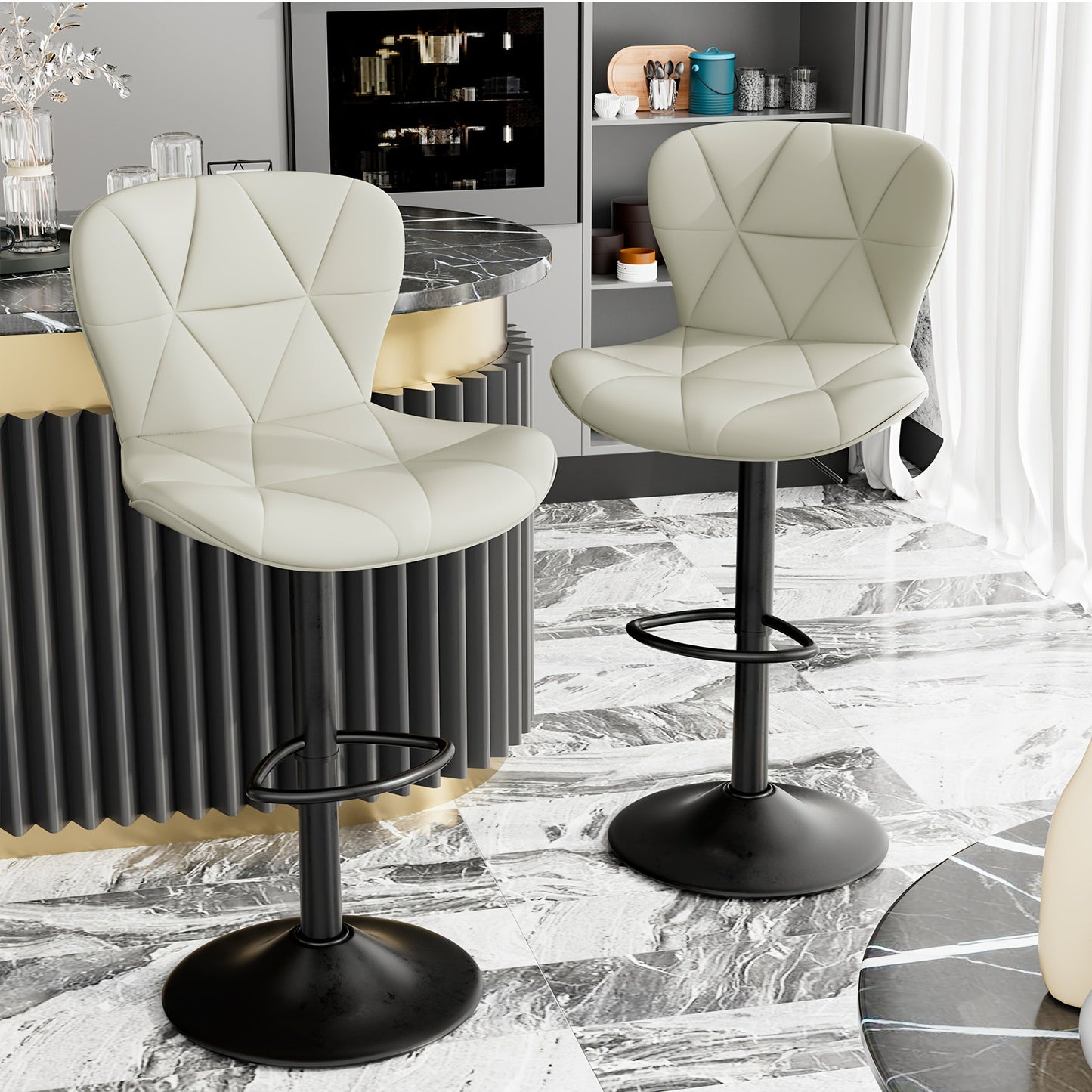 Bar Stool shown in the White, Set Of 2 option