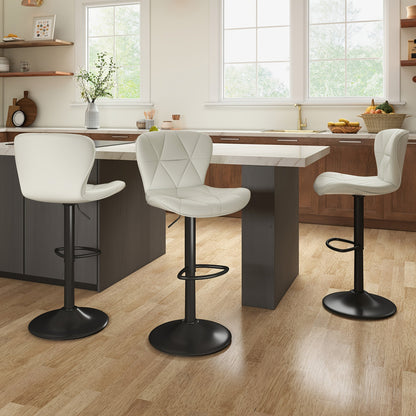 Bar Stool shown in the White, Set Of 3pcs option