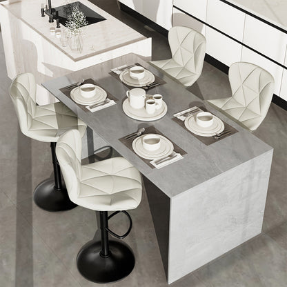 Bar Stool shown in the White, Set Of 4pcs option