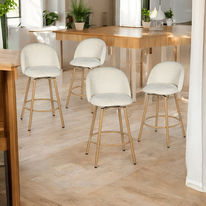 1-Piece Set Upholstered Counter Stool with Footrest and Padded Seat for Kitchen detail image - detail view 12
