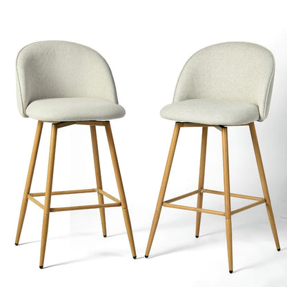 1-Piece Set Upholstered Counter Stool with Footrest and Padded Seat for Kitchen detail image - detail view 13