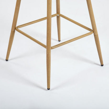 1-Piece Set Upholstered Counter Stool with Footrest and Padded Seat for Kitchen detail image - detail view 21