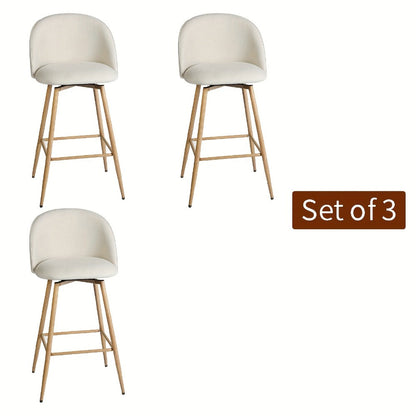 1-Piece Set Upholstered Counter Stool with Footrest and Padded Seat for Kitchen detail image - detail view 8