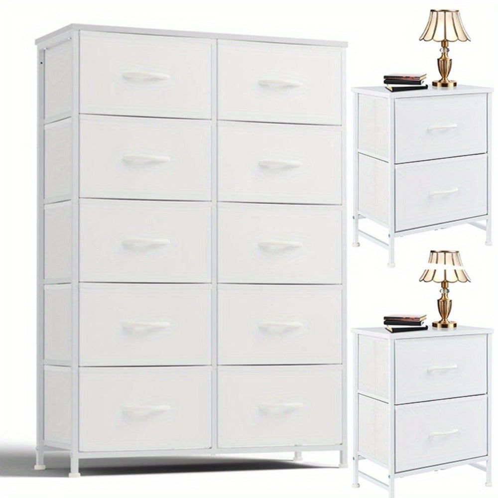 10-Drawer Wood Dresser, Drawer Storage Cabinet for Organized Everyday Storage in Bedroom detail image - detail view 10