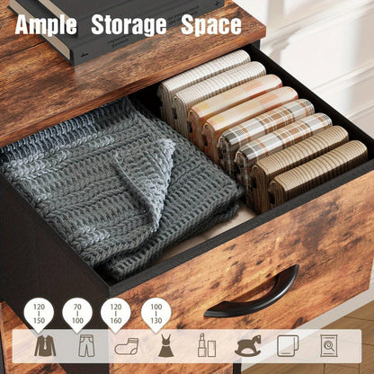 10-Drawer Wood Dresser, Drawer Storage Cabinet for Organized Everyday Storage in Bedroom detail image - detail view 12