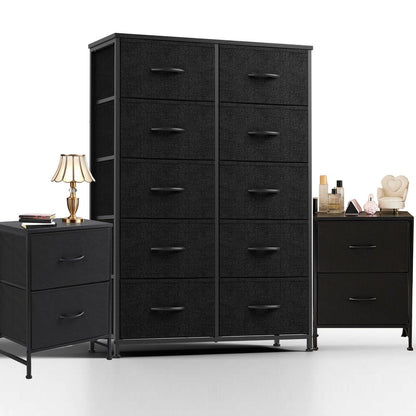 10-Drawer Wood Dresser, Drawer Storage Cabinet for Organized Everyday Storage in Bedroom detail image - detail view 5