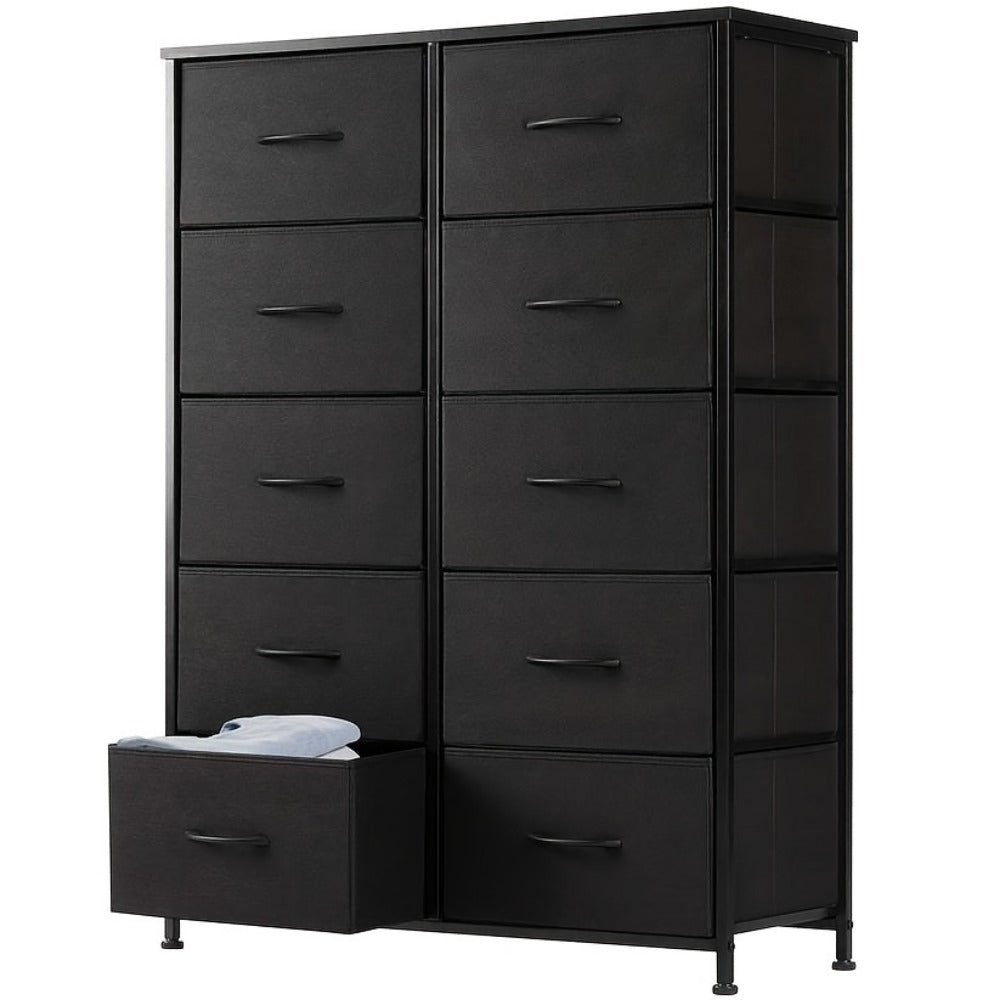10-Drawer Wood Dresser, Drawer Storage Cabinet for Organized Everyday Storage in Bedroom detail image - detail view 9