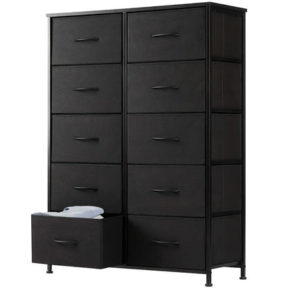 10-Drawer Wood Dresser, Drawer Storage Cabinet for Organized Everyday Storage in Bedroom detail image - detail view 9