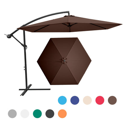 Cantilever Patio Umbrella shown in the Brown option