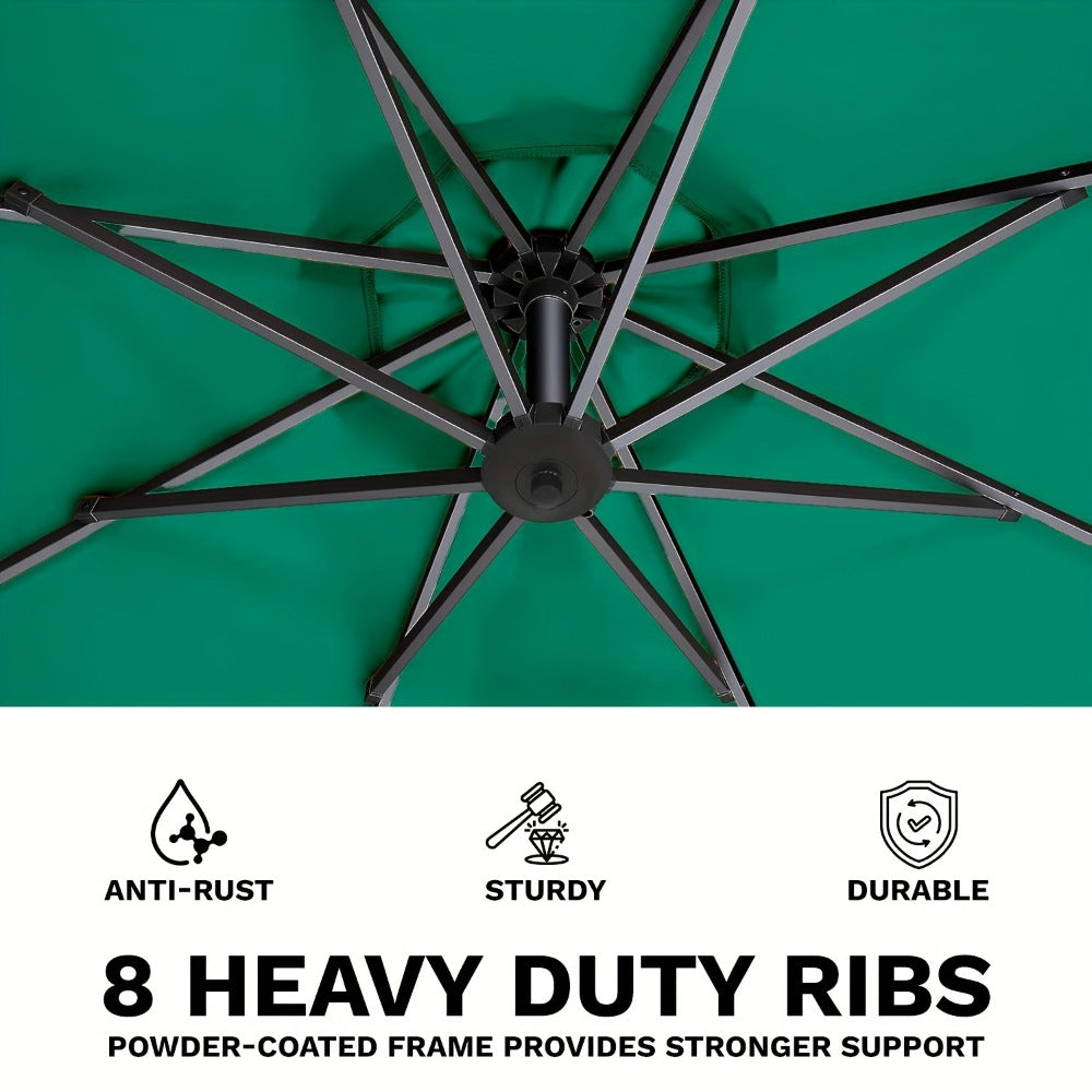 10-Foot Heavy-Duty Cantilever Patio Umbrella with Tilt Adjustment detail image - detail view 12