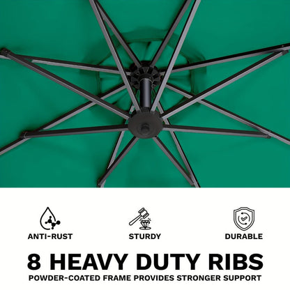 10-Foot Heavy-Duty Cantilever Patio Umbrella with Tilt Adjustment detail image - detail view 12