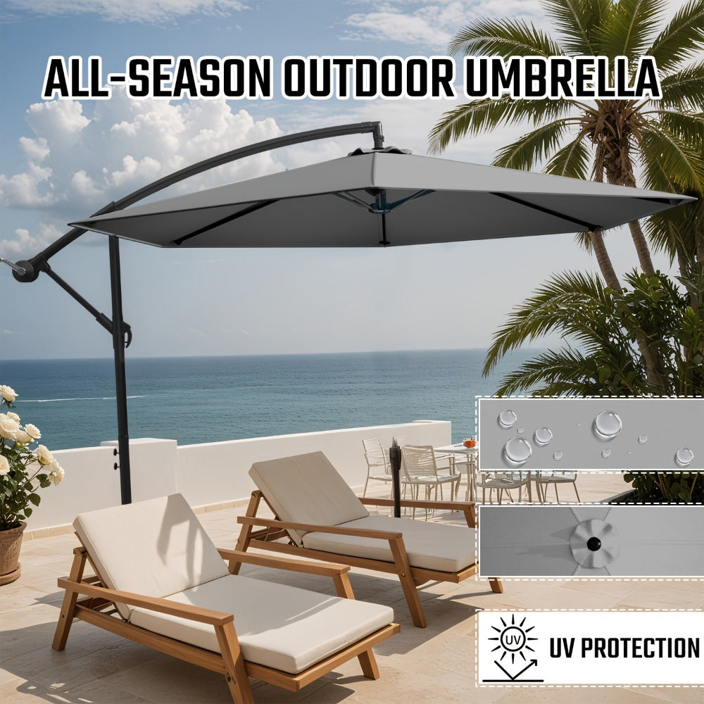 10-Foot Heavy-Duty Cantilever Patio Umbrella with Tilt Adjustment detail image - detail view 16