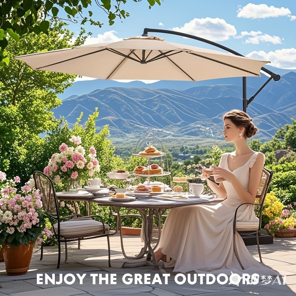 10-Foot Heavy-Duty Cantilever Patio Umbrella with Tilt Adjustment detail image - detail view 17