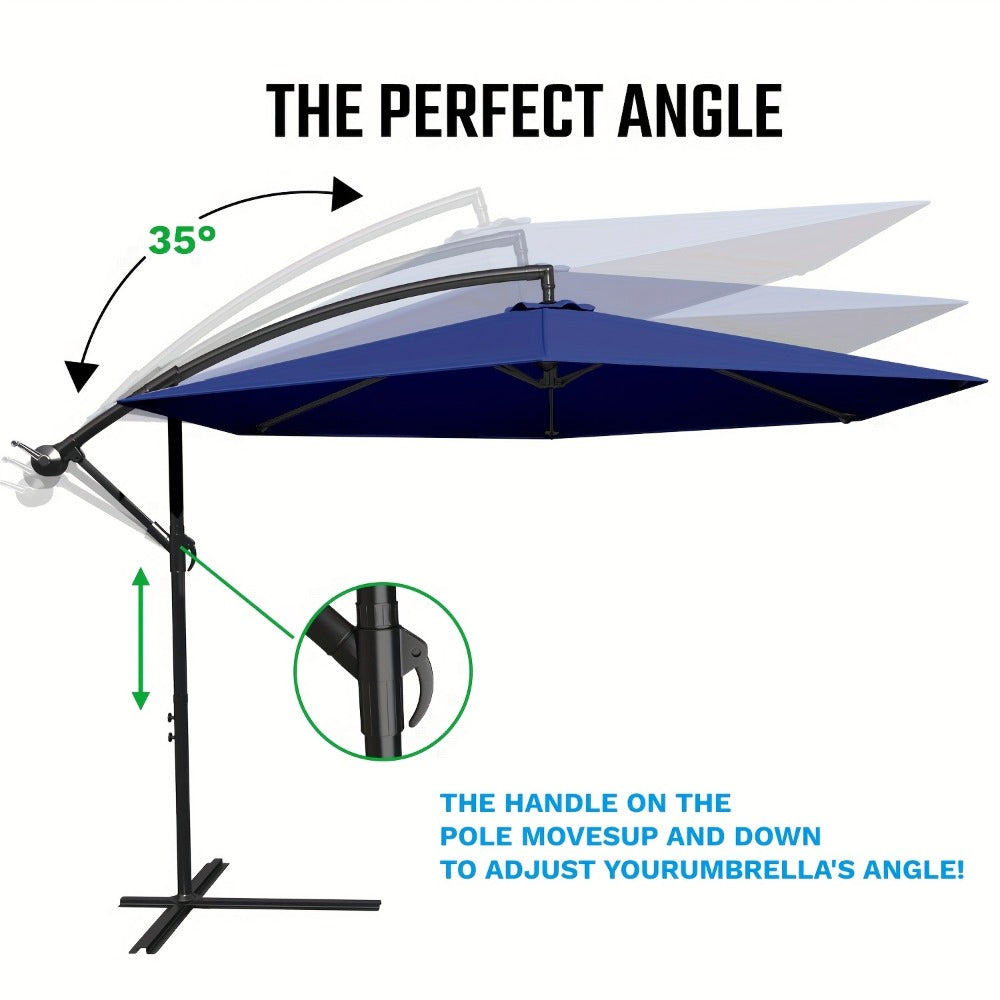 10-Foot Heavy-Duty Cantilever Patio Umbrella with Tilt Adjustment detail image - detail view 20