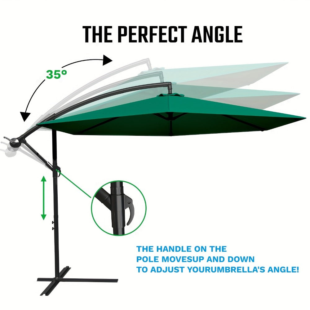 10-Foot Heavy-Duty Cantilever Patio Umbrella with Tilt Adjustment detail image - detail view 8