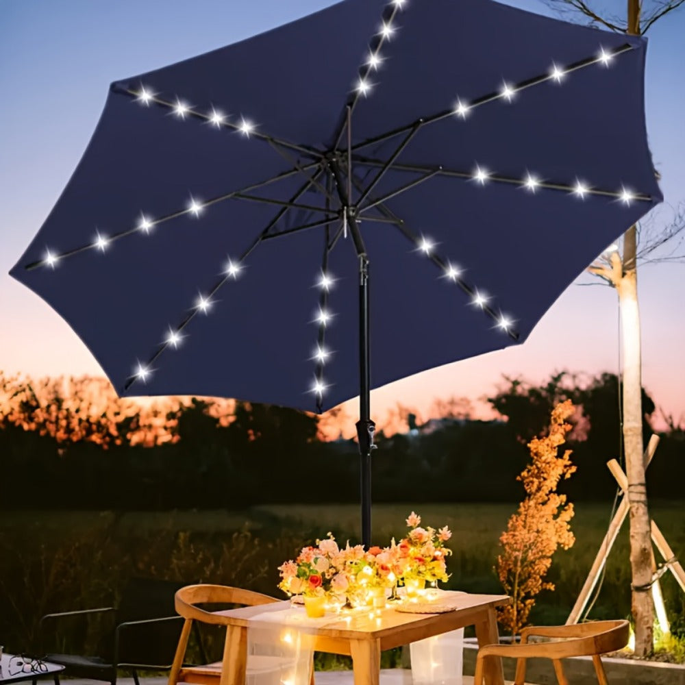 10-Foot Heavy-Duty Patio Umbrella with LED Lighting, Outdoor Table Umbrella detail image - detail view 11