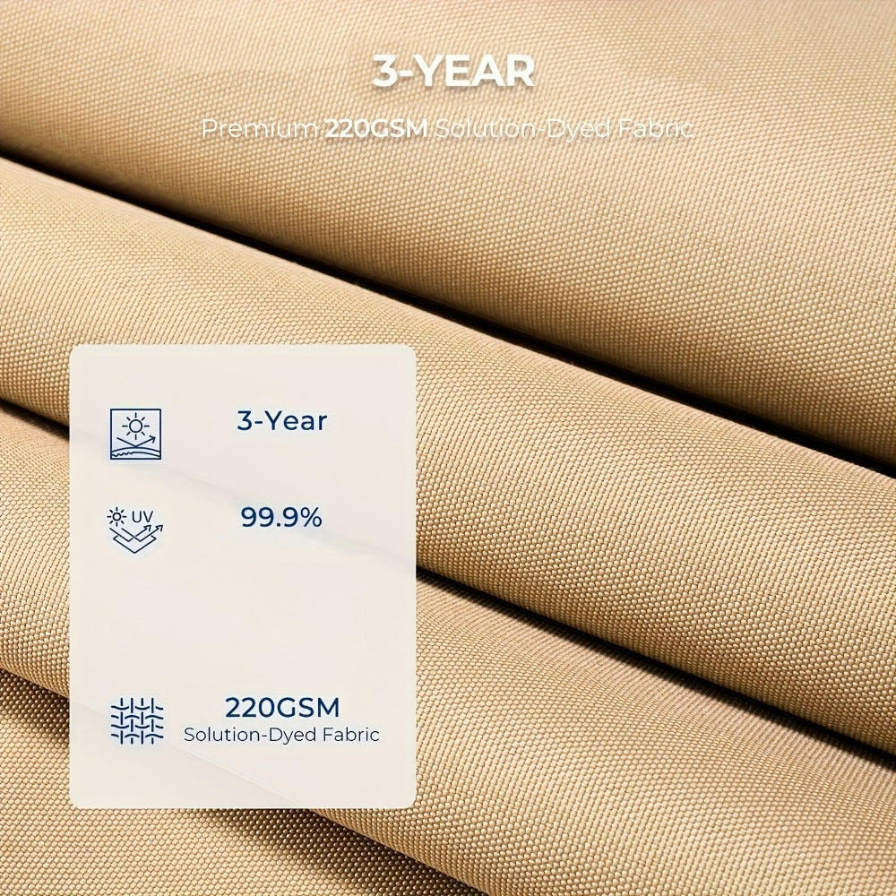 10-Foot Heavy-Duty Patio Umbrella with LED Lighting, Outdoor Table Umbrella detail image - detail view 14