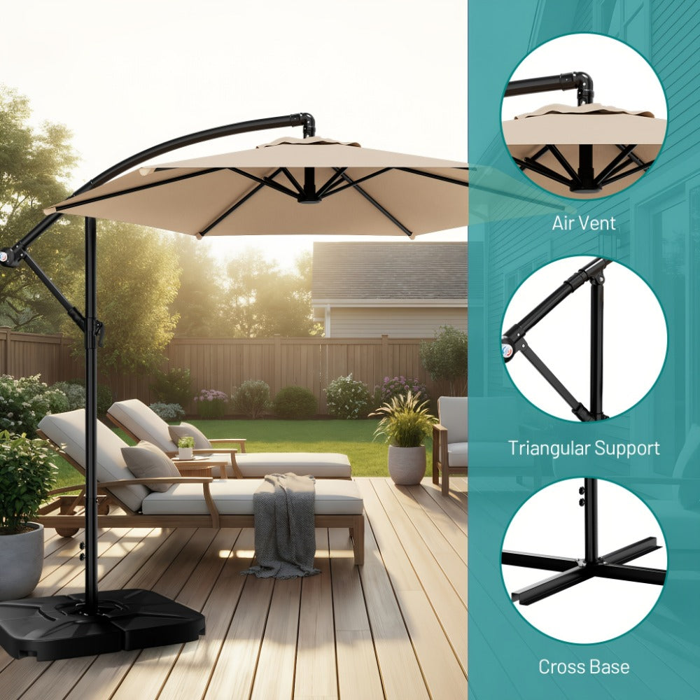 10-Foot Patio Umbrella with UV Protection and Multiple Color Options detail image - detail view 13